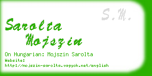 sarolta mojszin business card